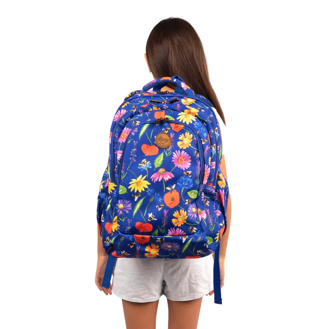 Bees & Wildflowers Large School Backpack