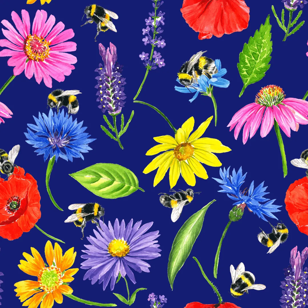 Bees & Wildflowers Large School Backpack