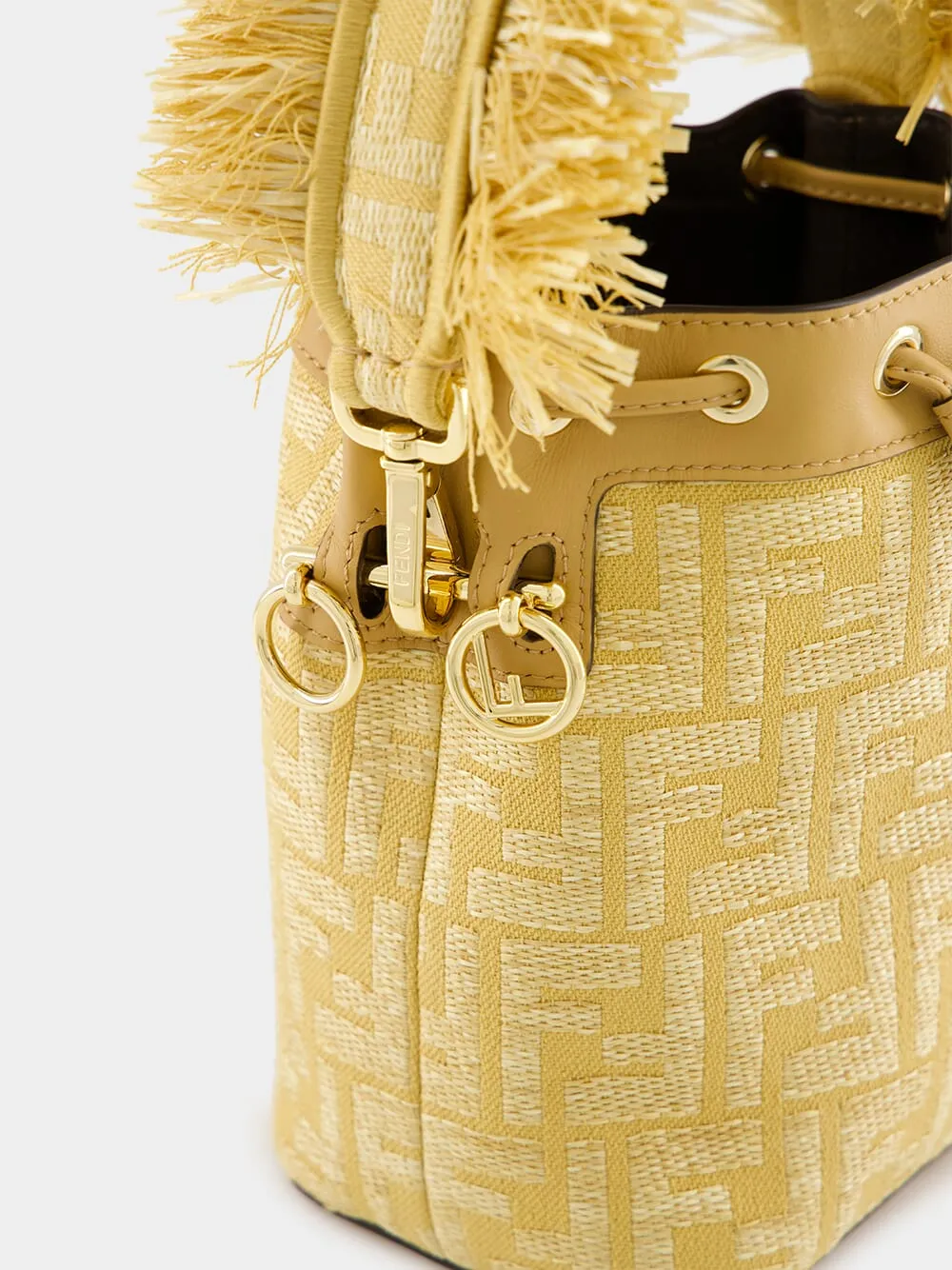 Beige Jacquard Mon Tresor Mini Bag