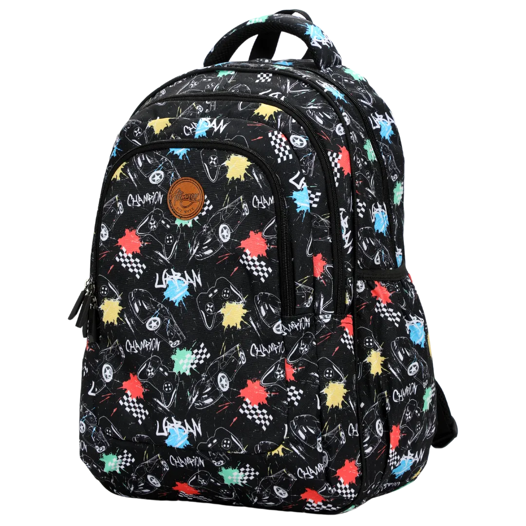 Black Urban Large School Backpack