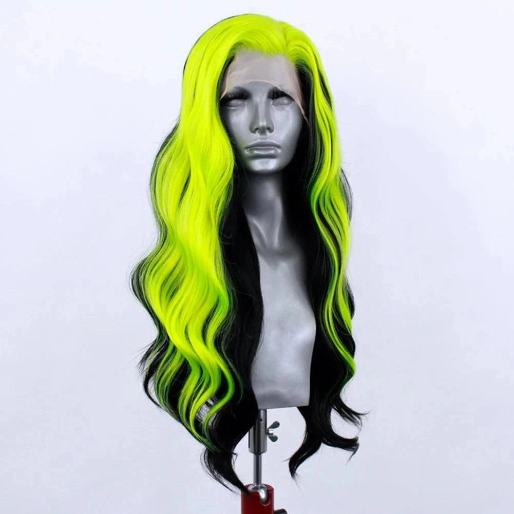 Black and Green Wig