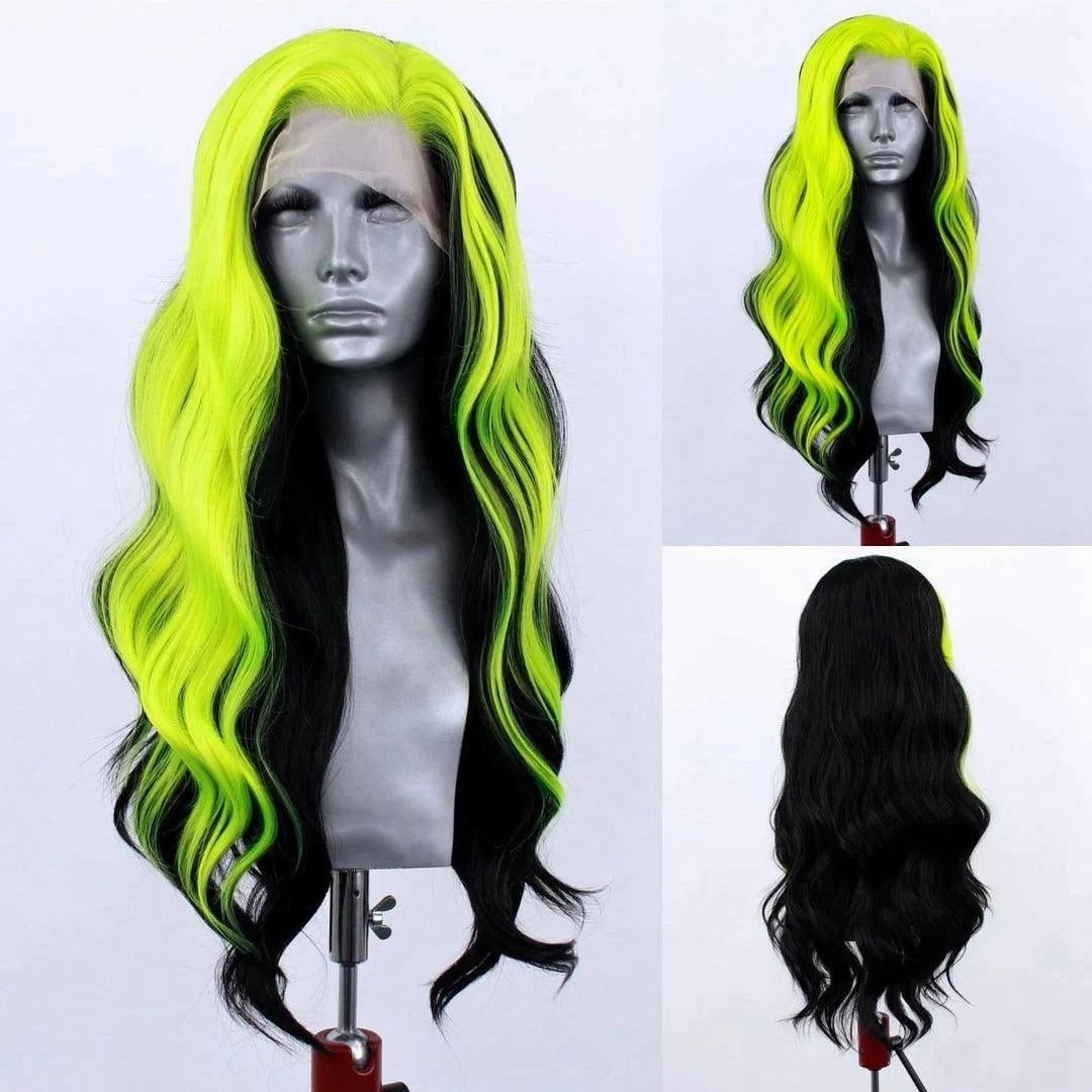 Black and Green Wig