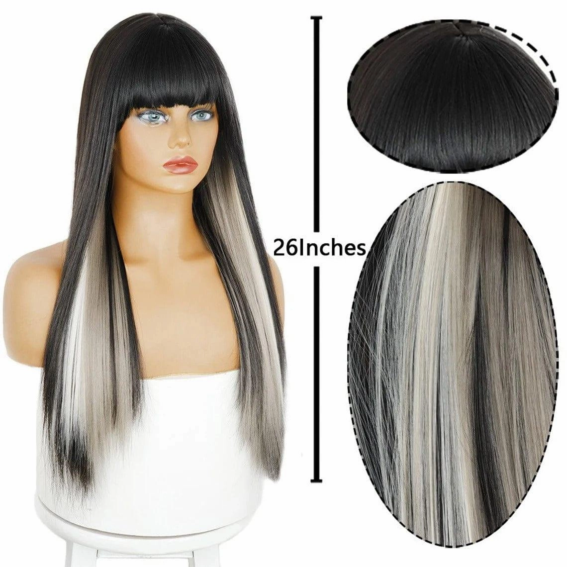 Black and Grey Wig