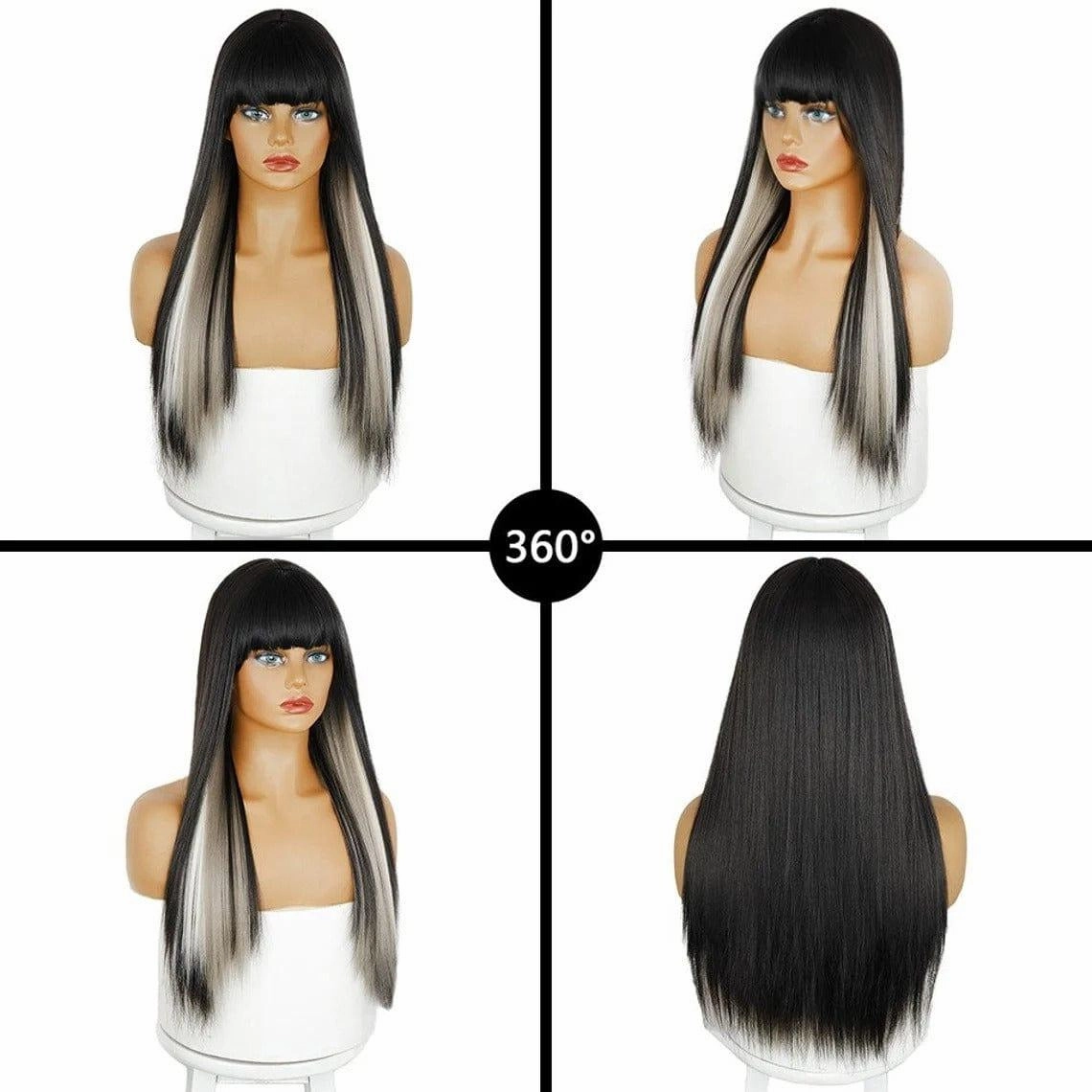 Black and Grey Wig