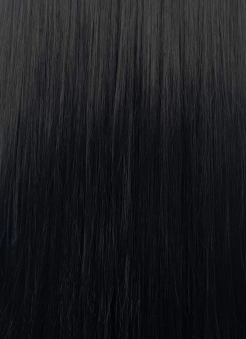 Black Straight 13" x 6" Lace Top Kanekalon Synthetic Hair Wig LFS018