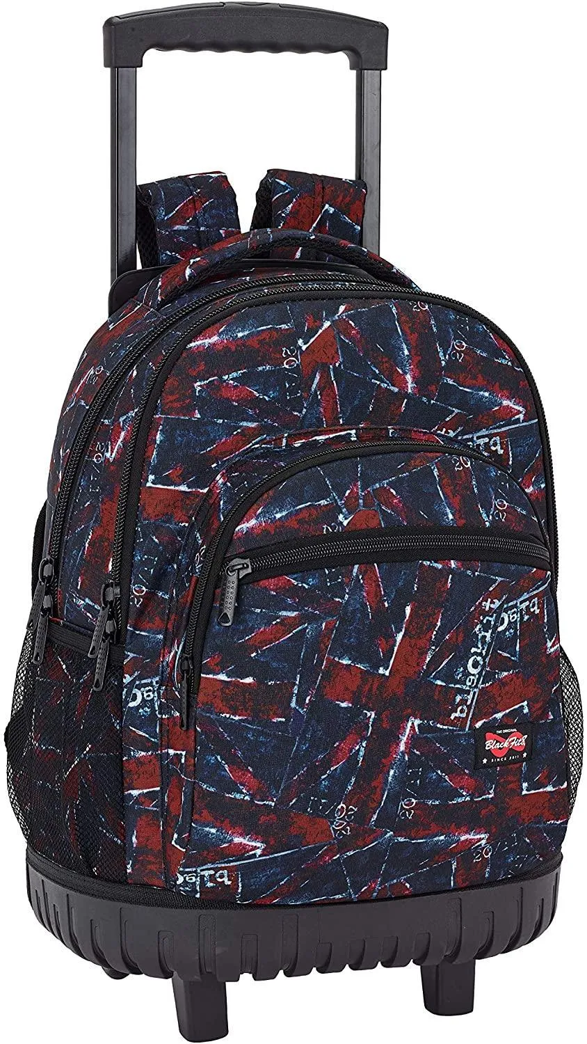 Blackfit8 "Flags" Official Large School Backpack With Wheels, 46cm