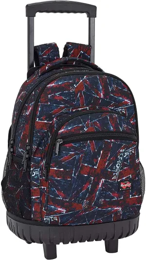 Blackfit8 "Flags" Official Large School Backpack With Wheels, 46cm
