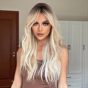 Bleach Blonde Curly Wig