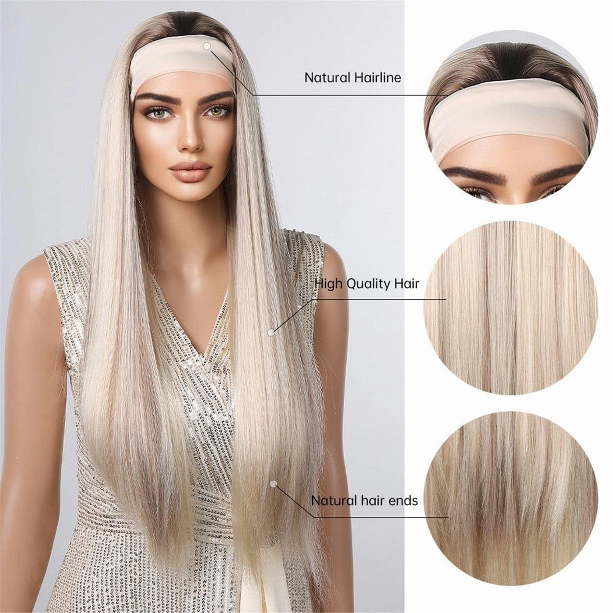 Blonde Headband Wig