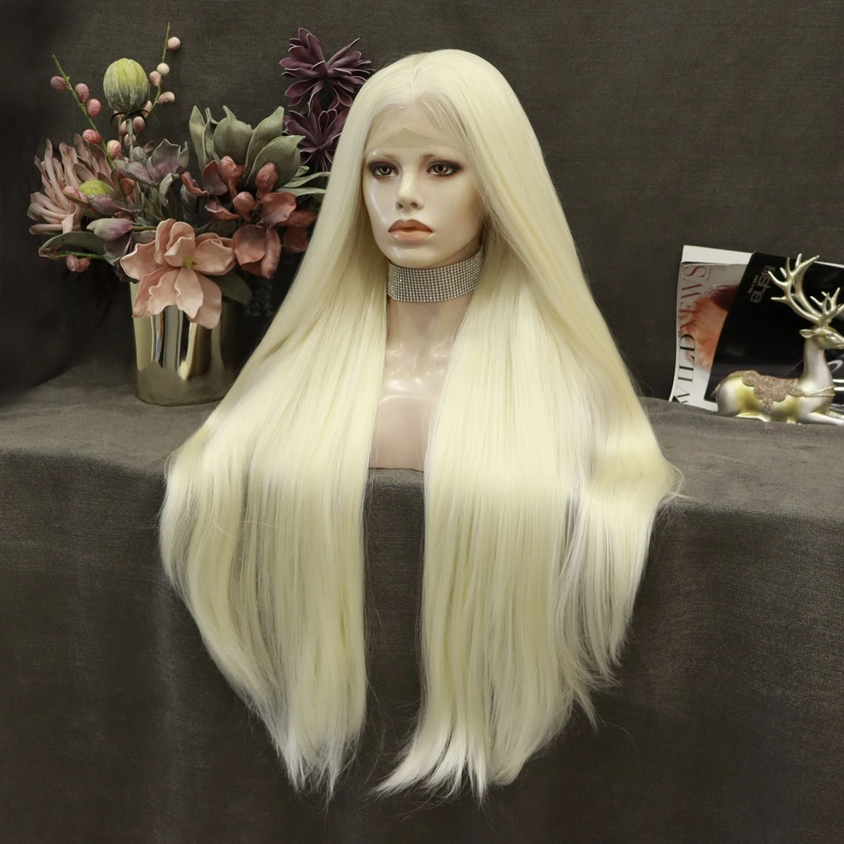 Blonde Long Straight 1001/613 Synthetic Lace Front Wig Cosplay