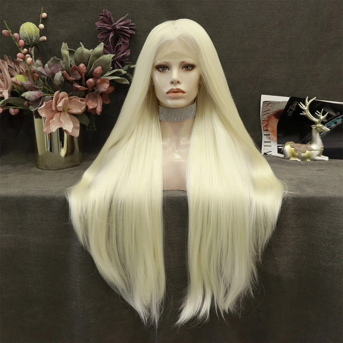 Blonde Long Straight 1001/613 Synthetic Lace Front Wig Cosplay