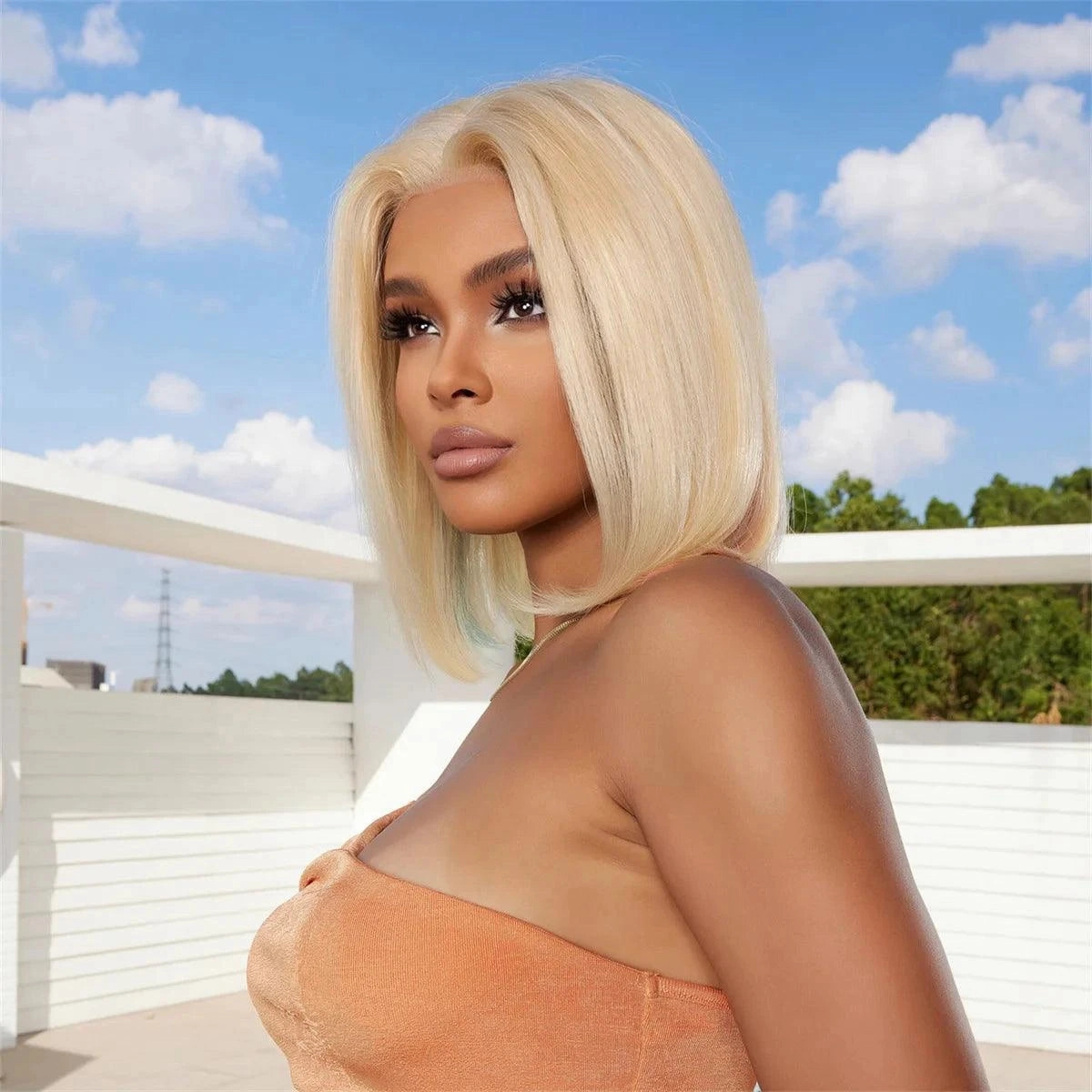 Blonde Wig Bob Short