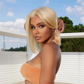 Blonde Wig Bob Short