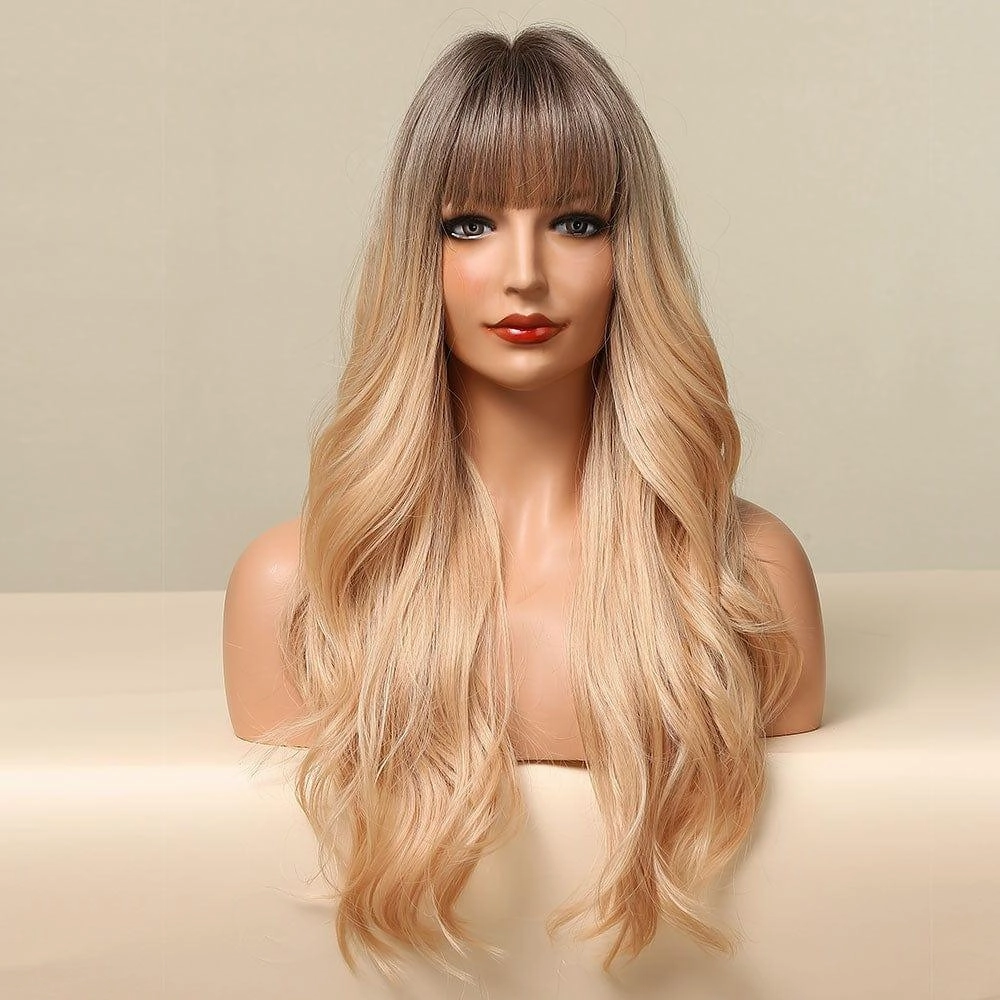 Blonde Wig with Fringe