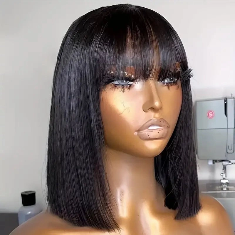 Bogo Sale: $179=V Part Curly 16" Wig   10" Bob Straight Wig With Bangs