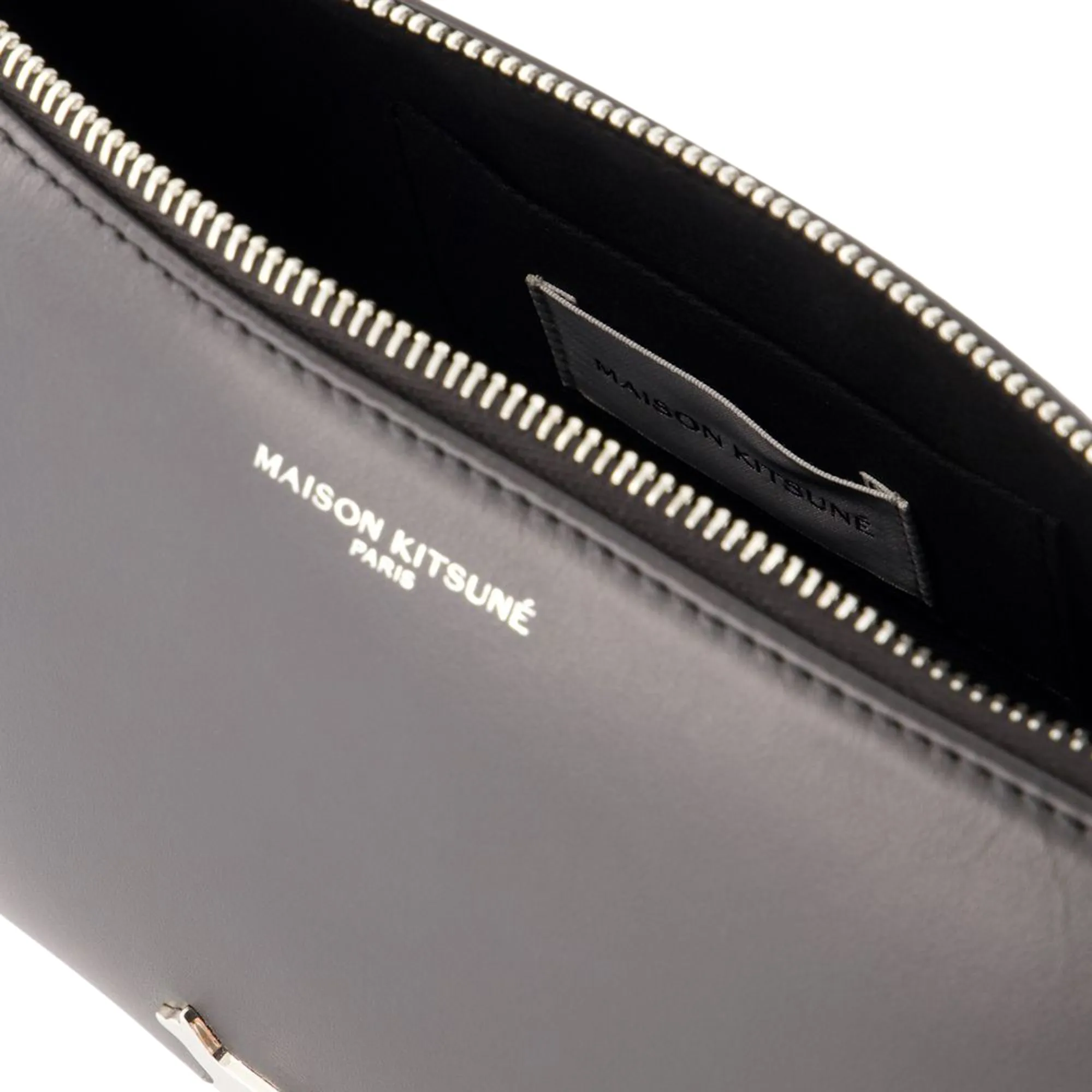 Boogie Baguette Shoulder Bag - Maison Kitsune - Leather - Black