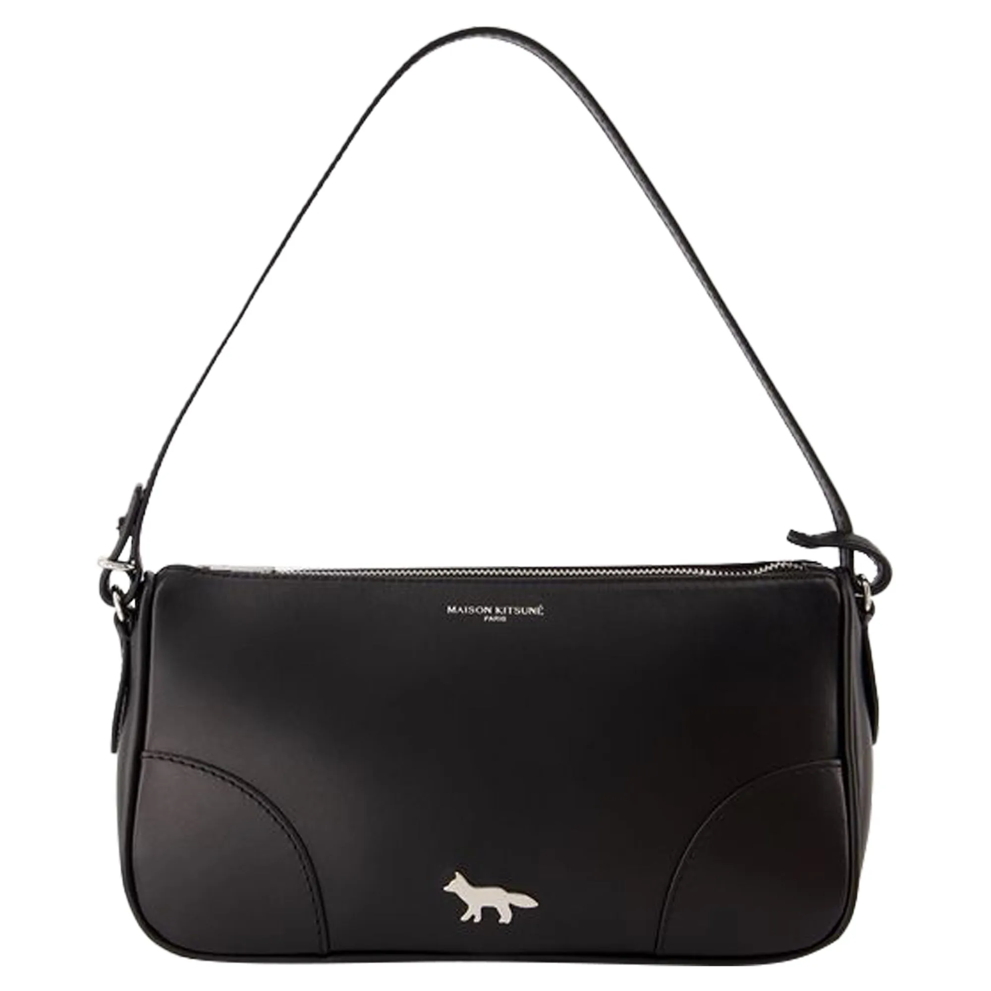 Boogie Baguette Shoulder Bag - Maison Kitsune - Leather - Black