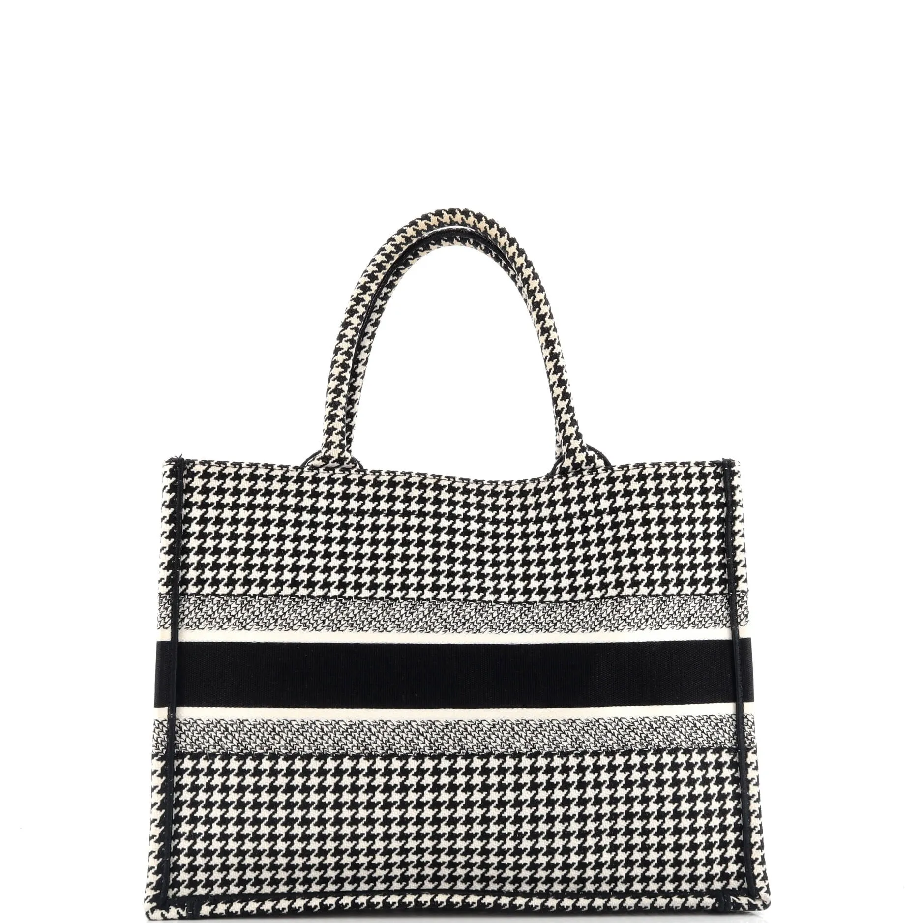 Book Tote Houndstooth Canvas Medium