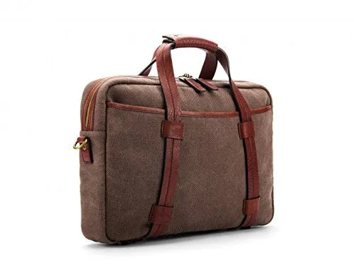 Bosca Canvas/Washed Bag Top Zip Laptop Bag