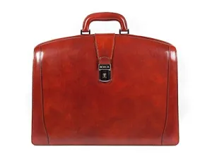 Bosca Leather Partners Briefcase - Cognac Old Leather