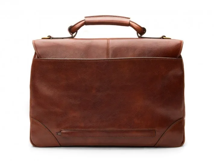 Bosca Men's Dolce Collection Flapover Briefcase