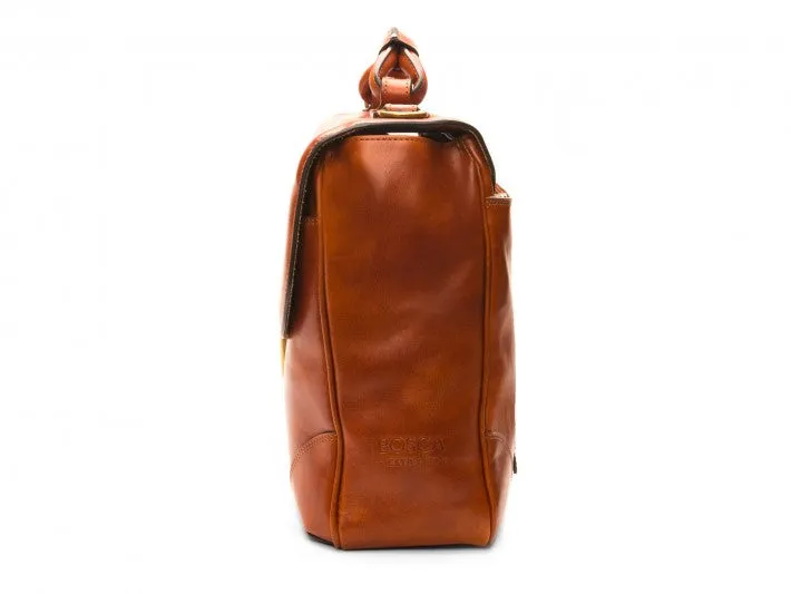 Bosca Men's Dolce Collection Flapover Briefcase