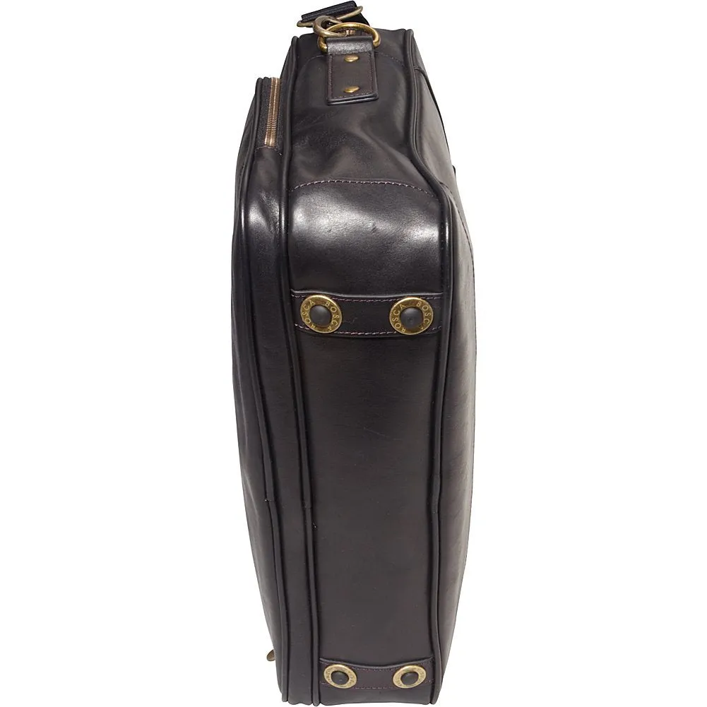 Bosca Tacconi Slim Leather Laptop Briefcase