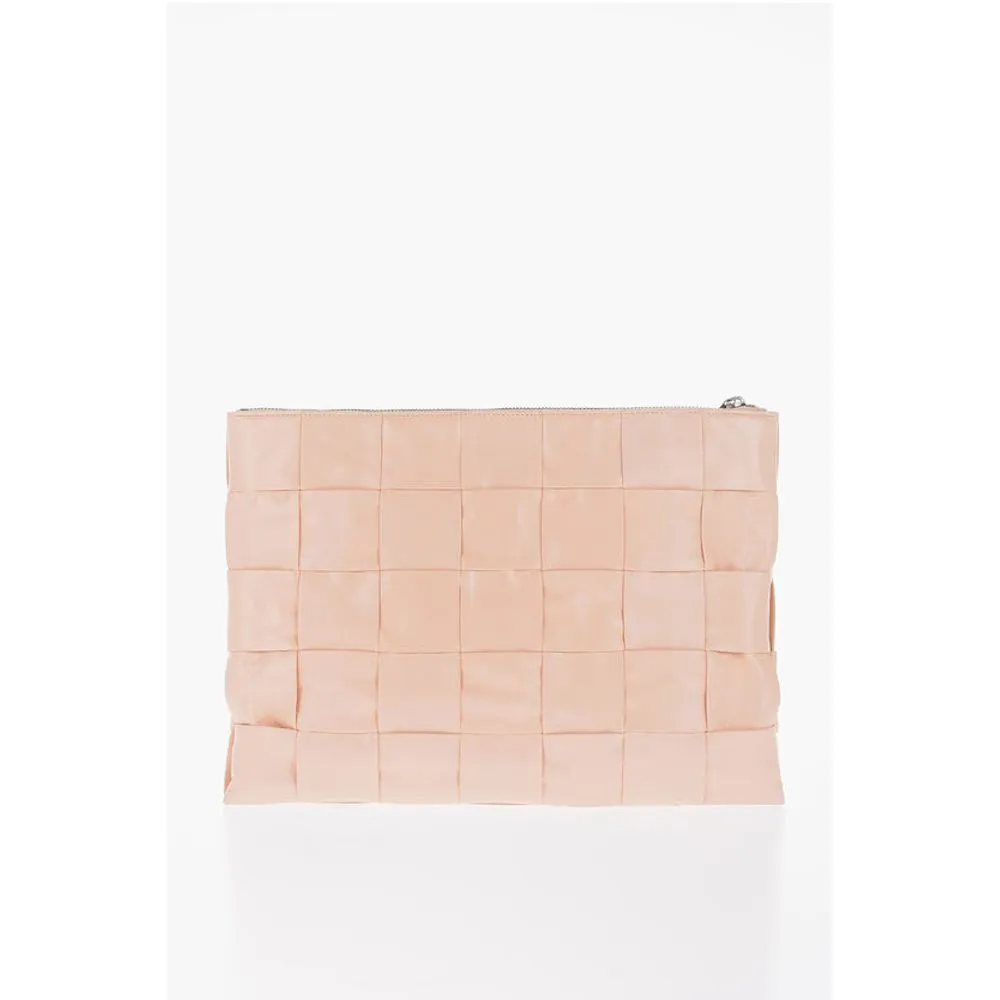 Bottega Veneta Braided Design Leather Clutch
