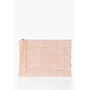 Bottega Veneta Braided Design Leather Clutch