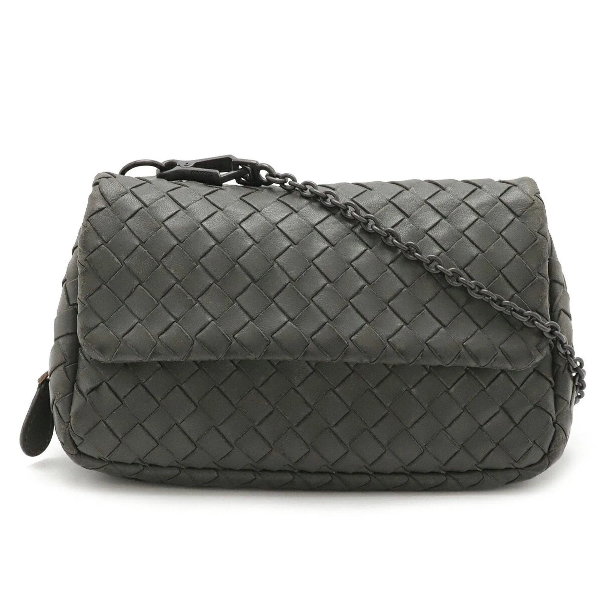 Bottega Veneta Intrecciato Leather Clutch Bag Pochette Shoulder Bag (Pre-Owned)