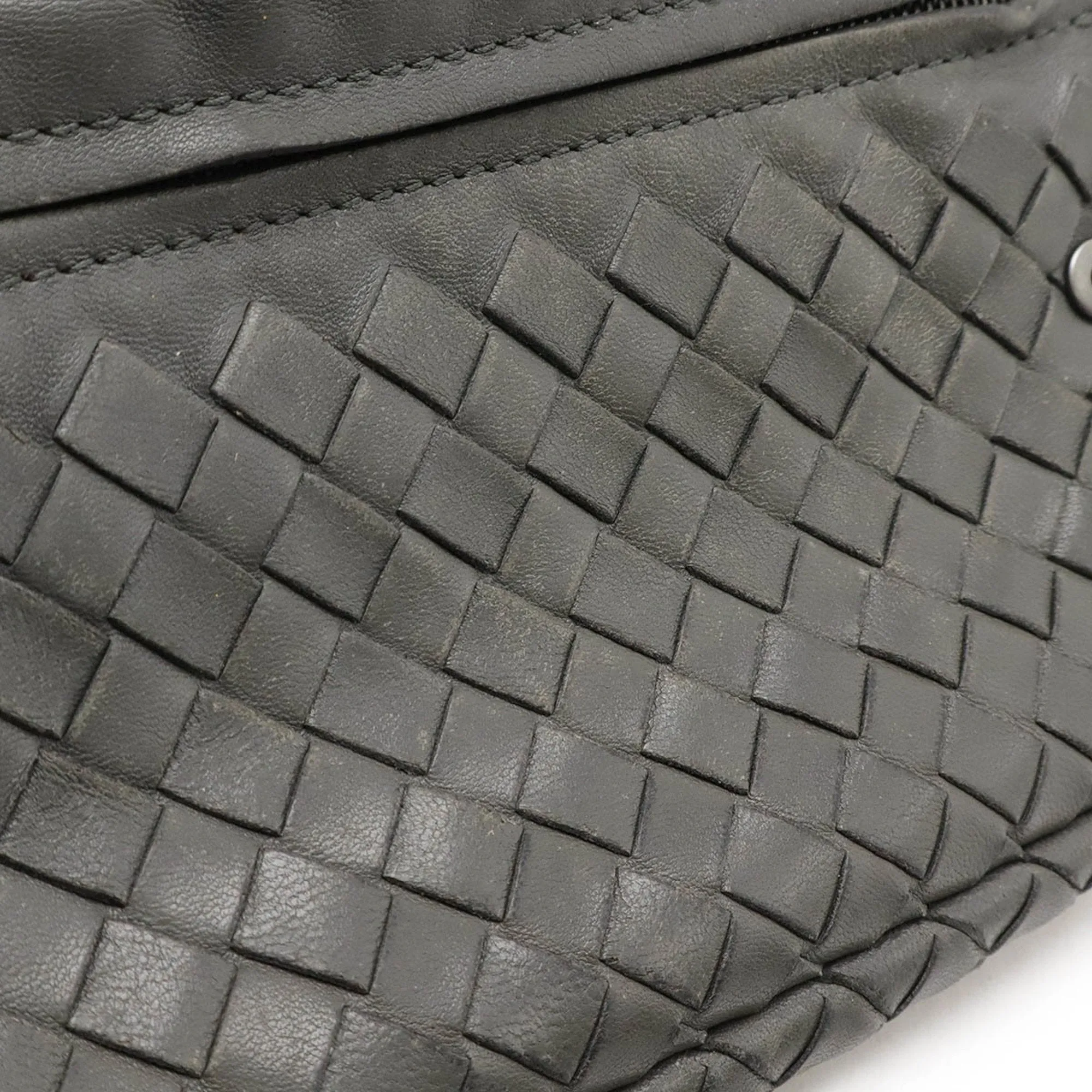 Bottega Veneta Intrecciato Leather Clutch Bag Pochette Shoulder Bag (Pre-Owned)