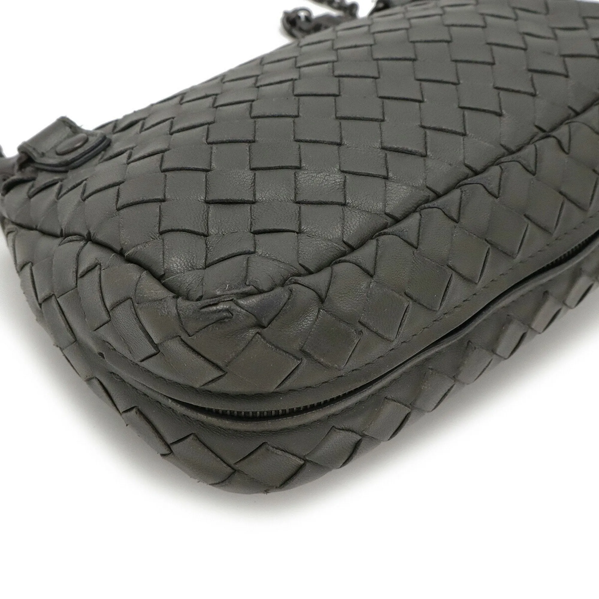 Bottega Veneta Intrecciato Leather Clutch Bag Pochette Shoulder Bag (Pre-Owned)