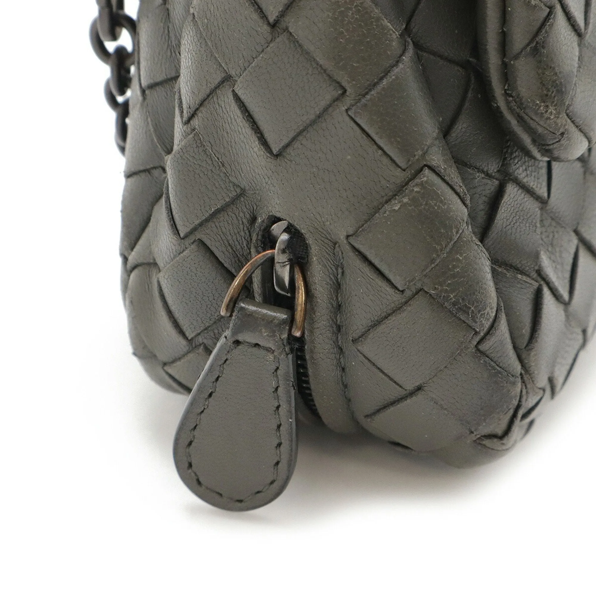 Bottega Veneta Intrecciato Leather Clutch Bag Pochette Shoulder Bag (Pre-Owned)