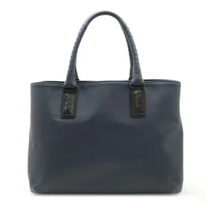 Bottega Veneta  Navy Pvc Leather Shoulder Bag Tote Bag (Pre-Owned)