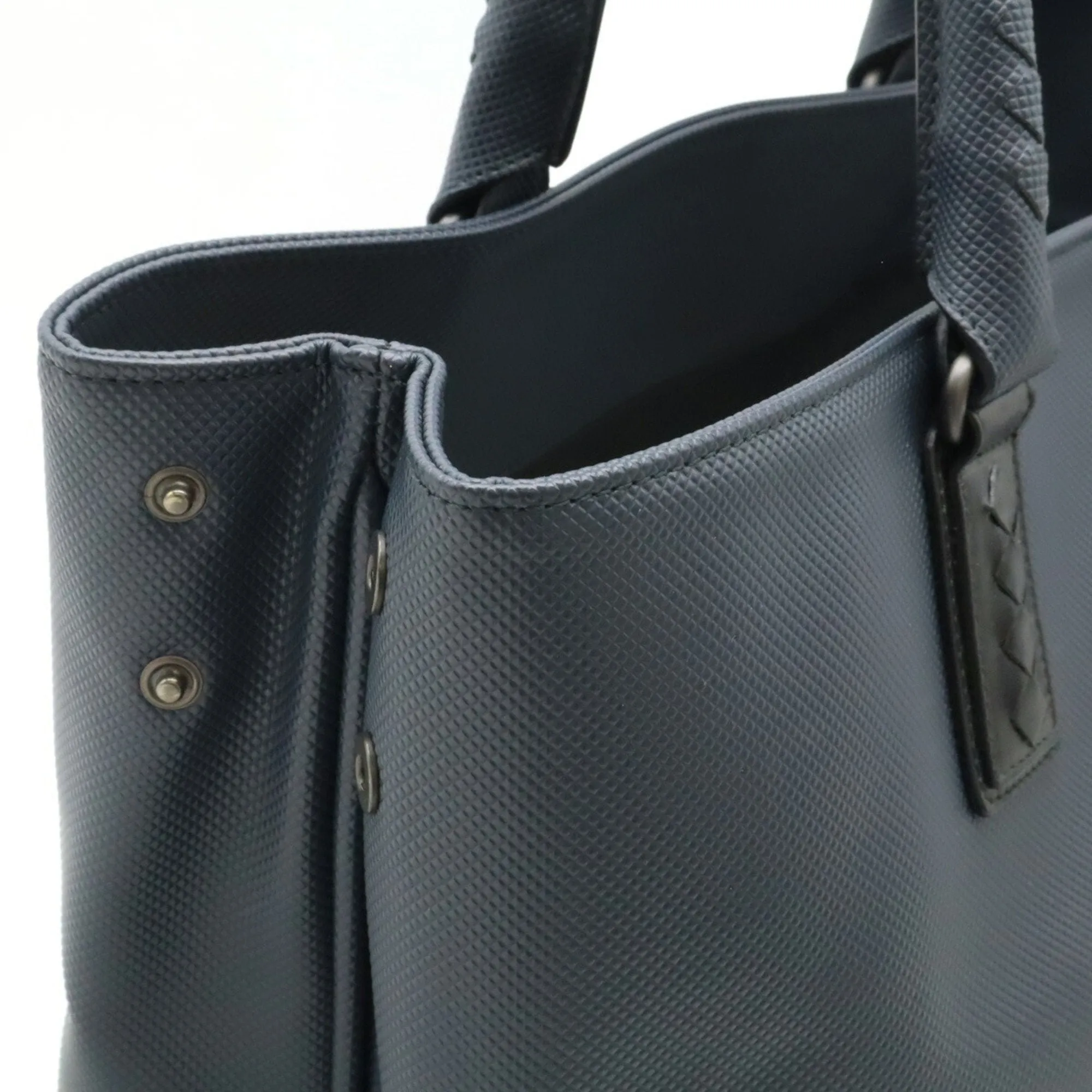 Bottega Veneta  Navy Pvc Leather Shoulder Bag Tote Bag (Pre-Owned)