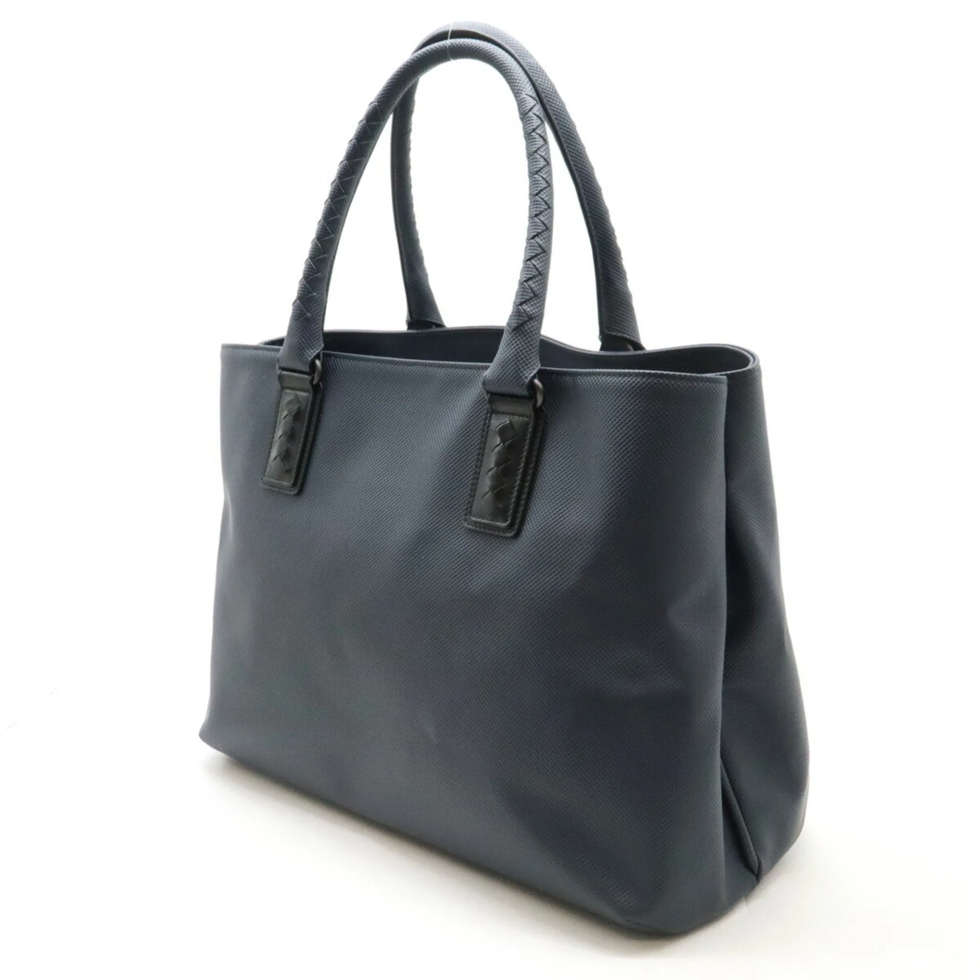 Bottega Veneta  Navy Pvc Leather Shoulder Bag Tote Bag (Pre-Owned)