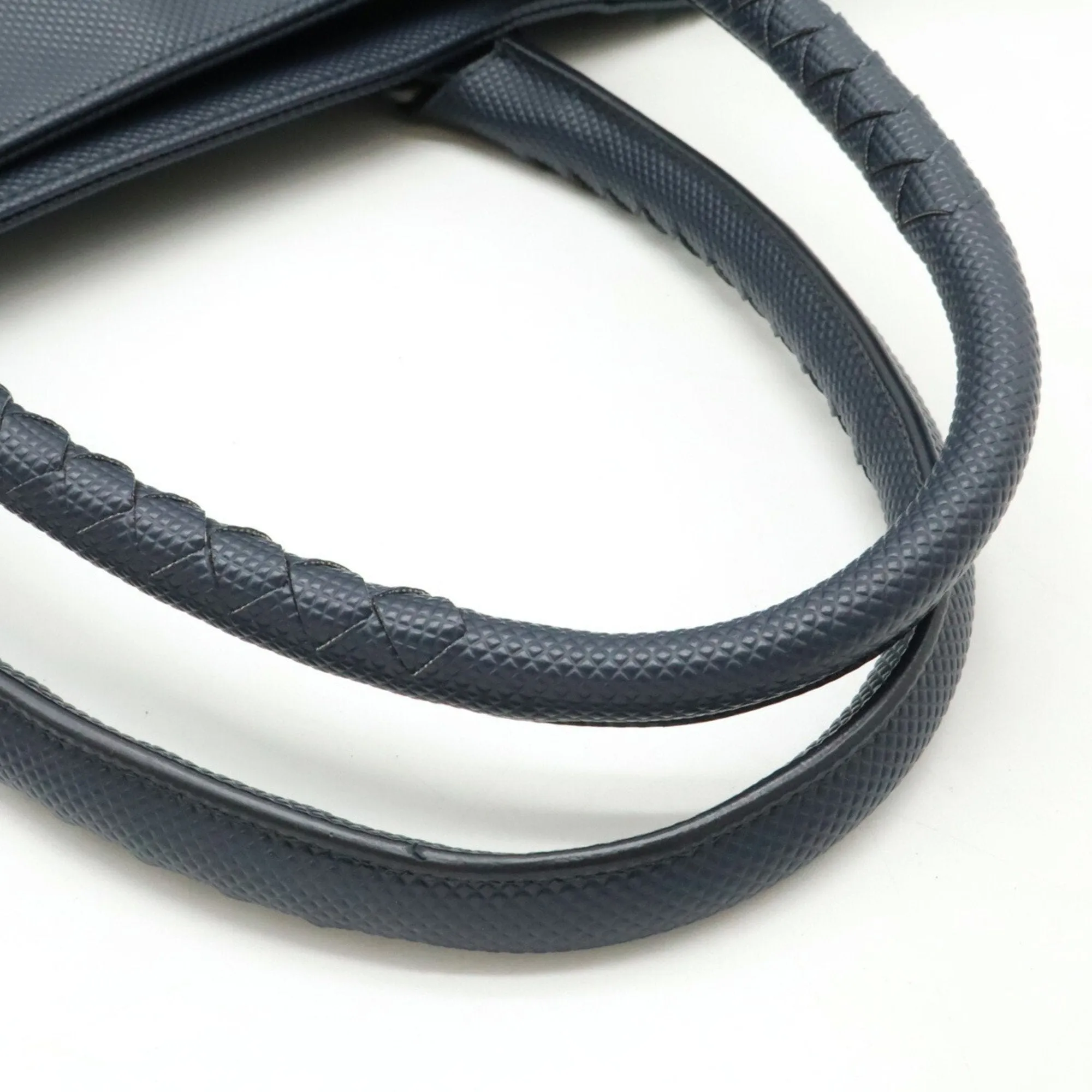 Bottega Veneta  Navy Pvc Leather Shoulder Bag Tote Bag (Pre-Owned)