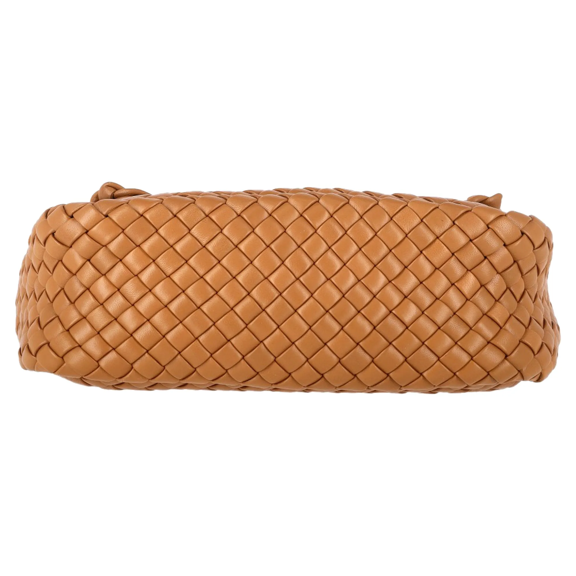 Bottega Veneta Small Cobble Intrecciato Shoulder Bag in Brown Leather