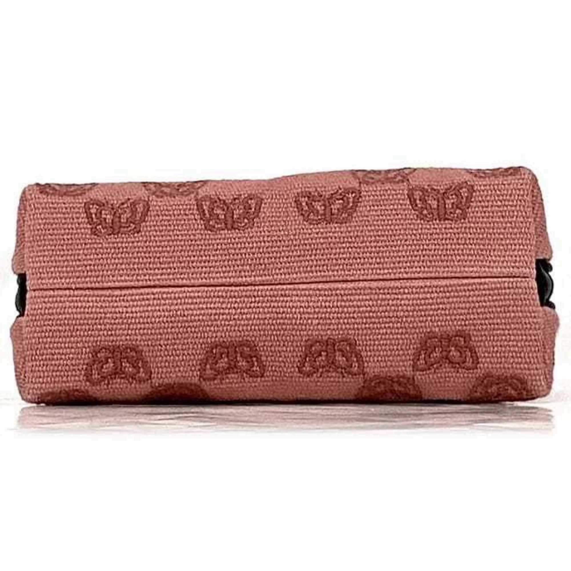 Bottega Veneta Canvas Leather Pouch (Pre-Owned)