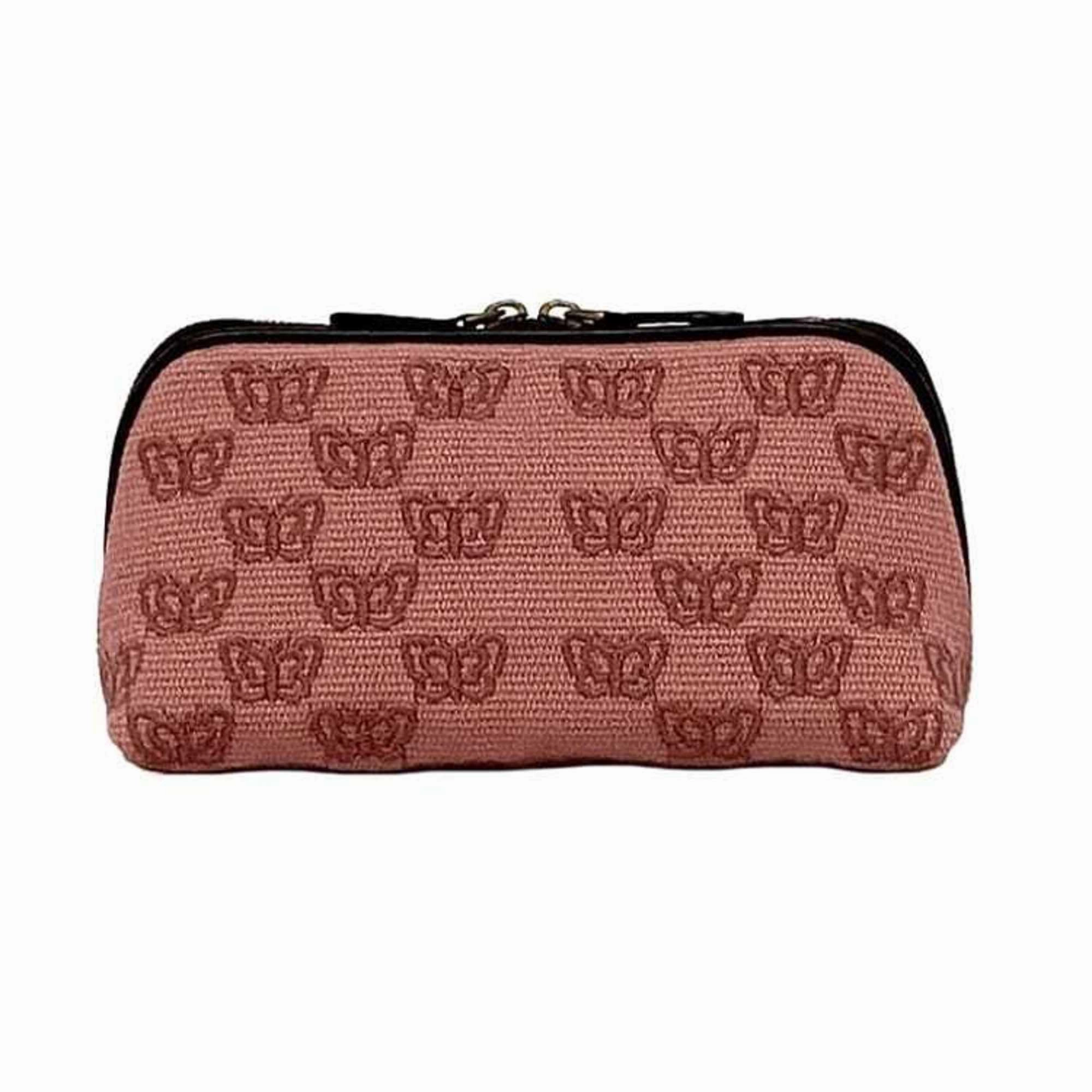 Bottega Veneta Canvas Leather Pouch (Pre-Owned)