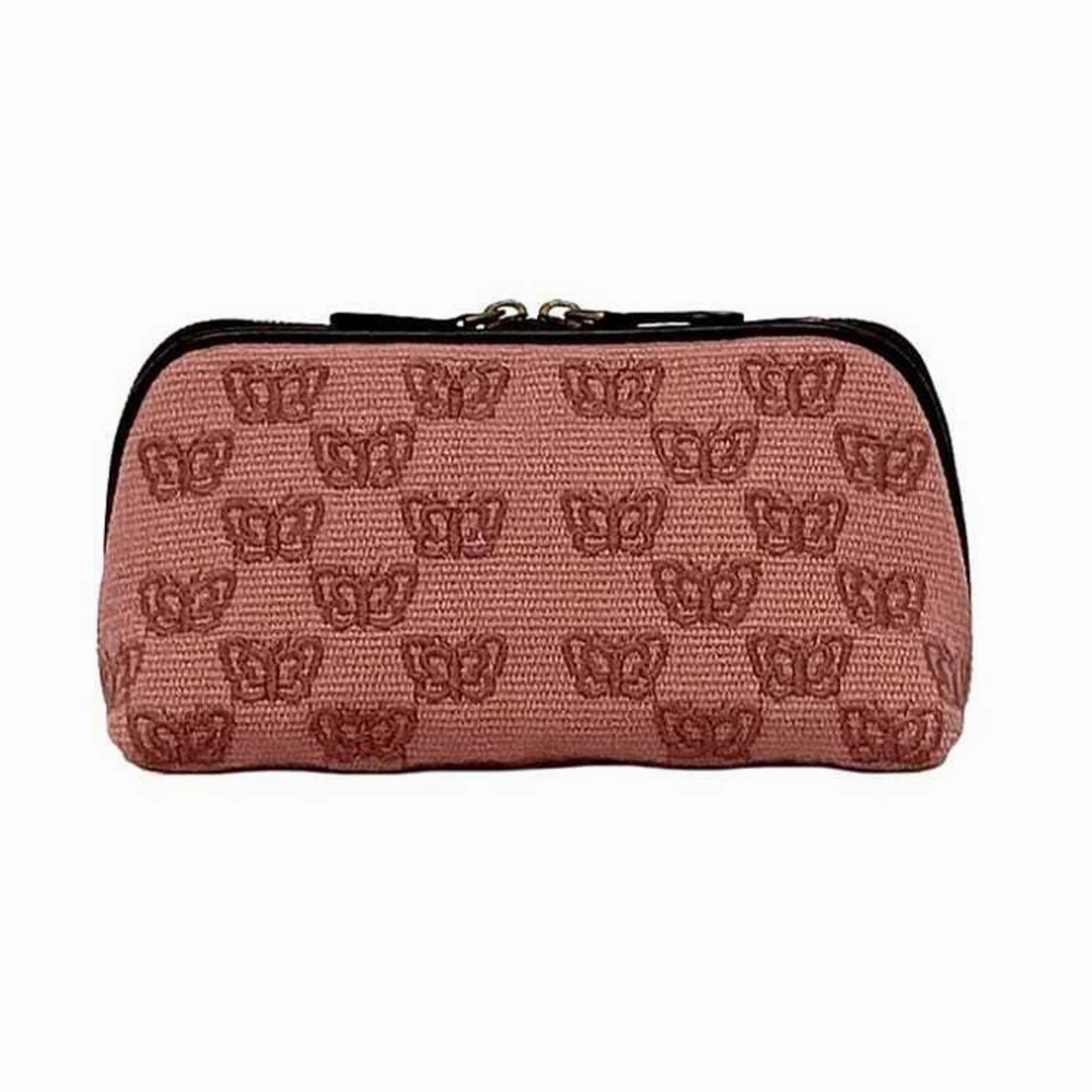 Bottega Veneta Canvas Leather Pouch (Pre-Owned)
