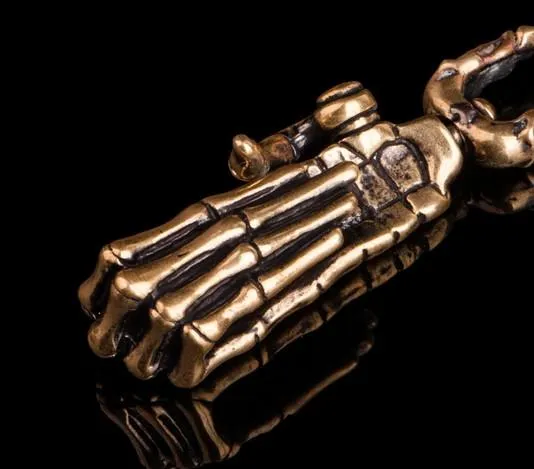 Brass Biker Trucker SKull God Hand Biker Wallet Chain for Chain Wallet Biker Wallet Trucker Wallet