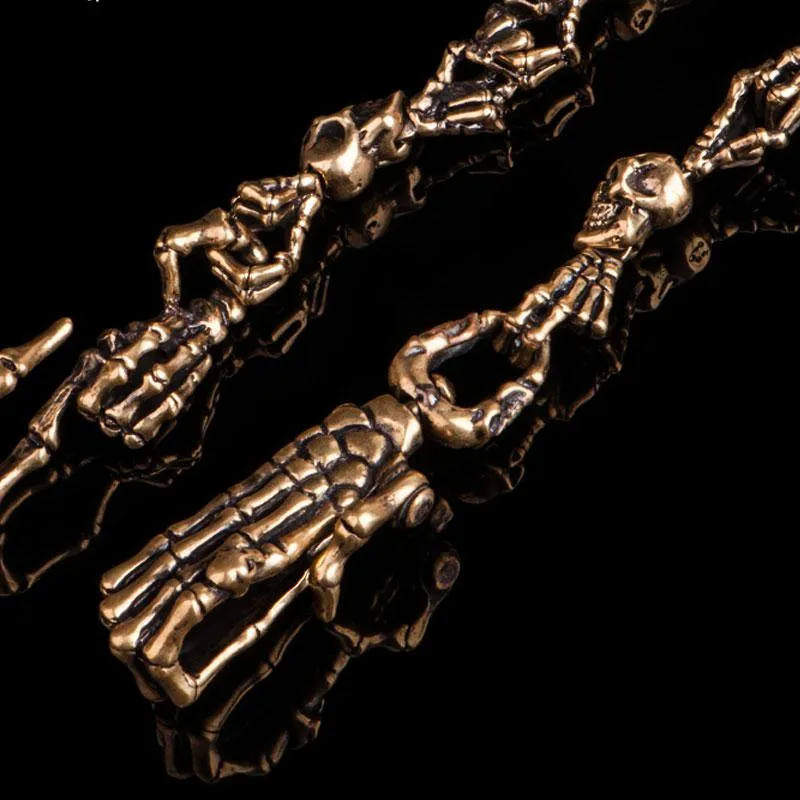 Brass Biker Trucker SKull God Hand Biker Wallet Chain for Chain Wallet Biker Wallet Trucker Wallet
