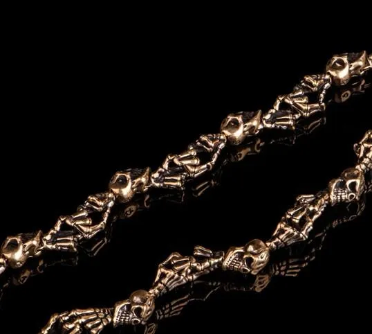 Brass Biker Trucker SKull God Hand Biker Wallet Chain for Chain Wallet Biker Wallet Trucker Wallet