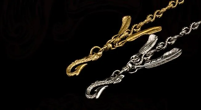 Brass Silver biker trucker Tibetan wallet Chain for chain wallet biker wallet trucker wallet
