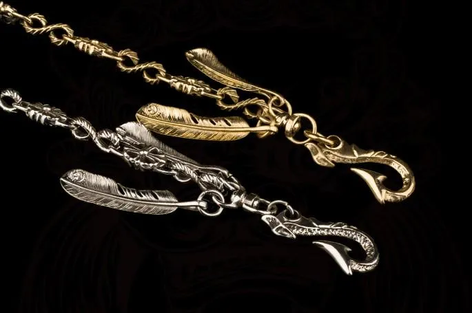 Brass Silver biker trucker Tibetan wallet Chain for chain wallet biker wallet trucker wallet