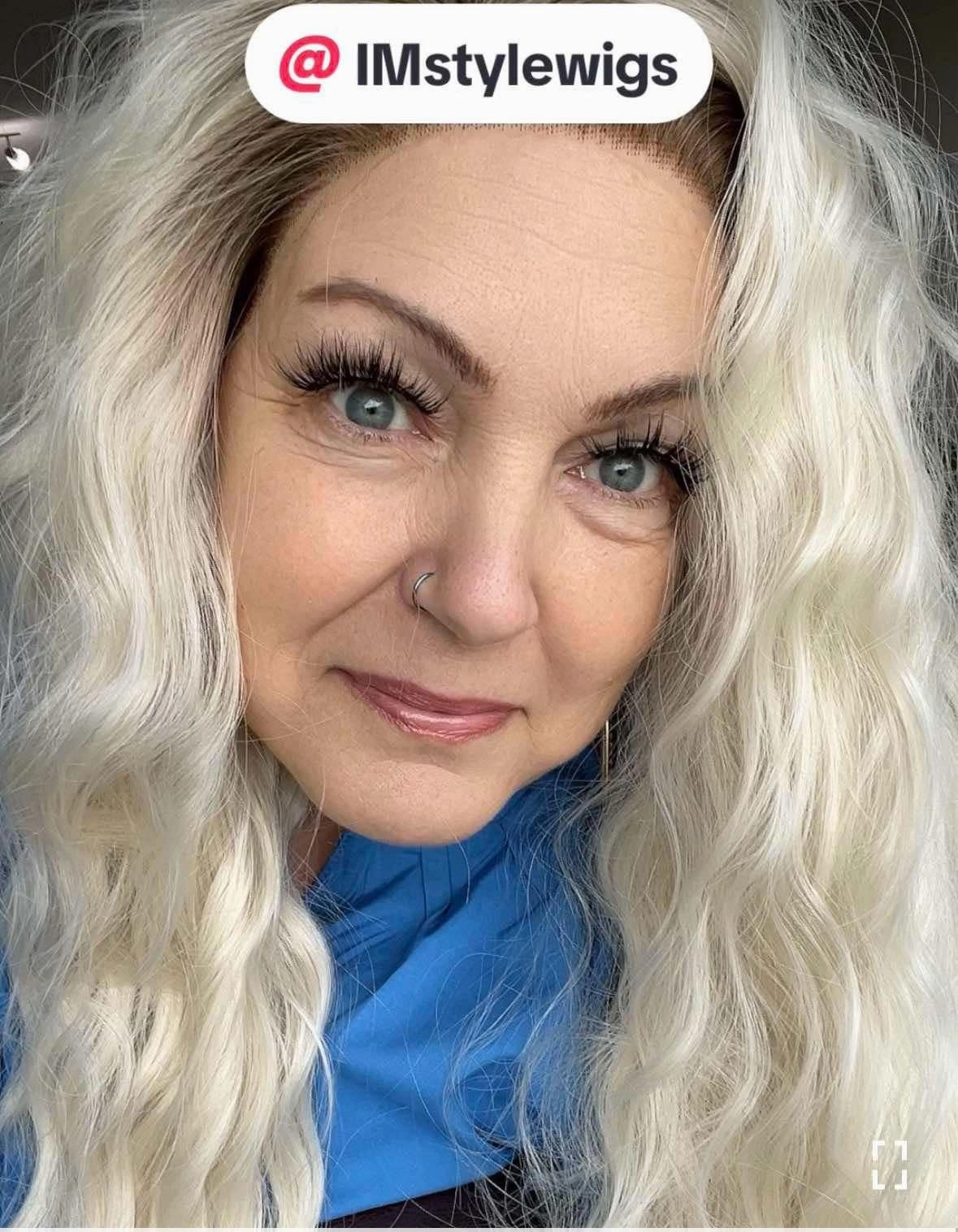 Brenda Collection-Tricia 24inches Water wave Blonde with Dark Root Natrual 13*3 lace Front Synthetic Wig