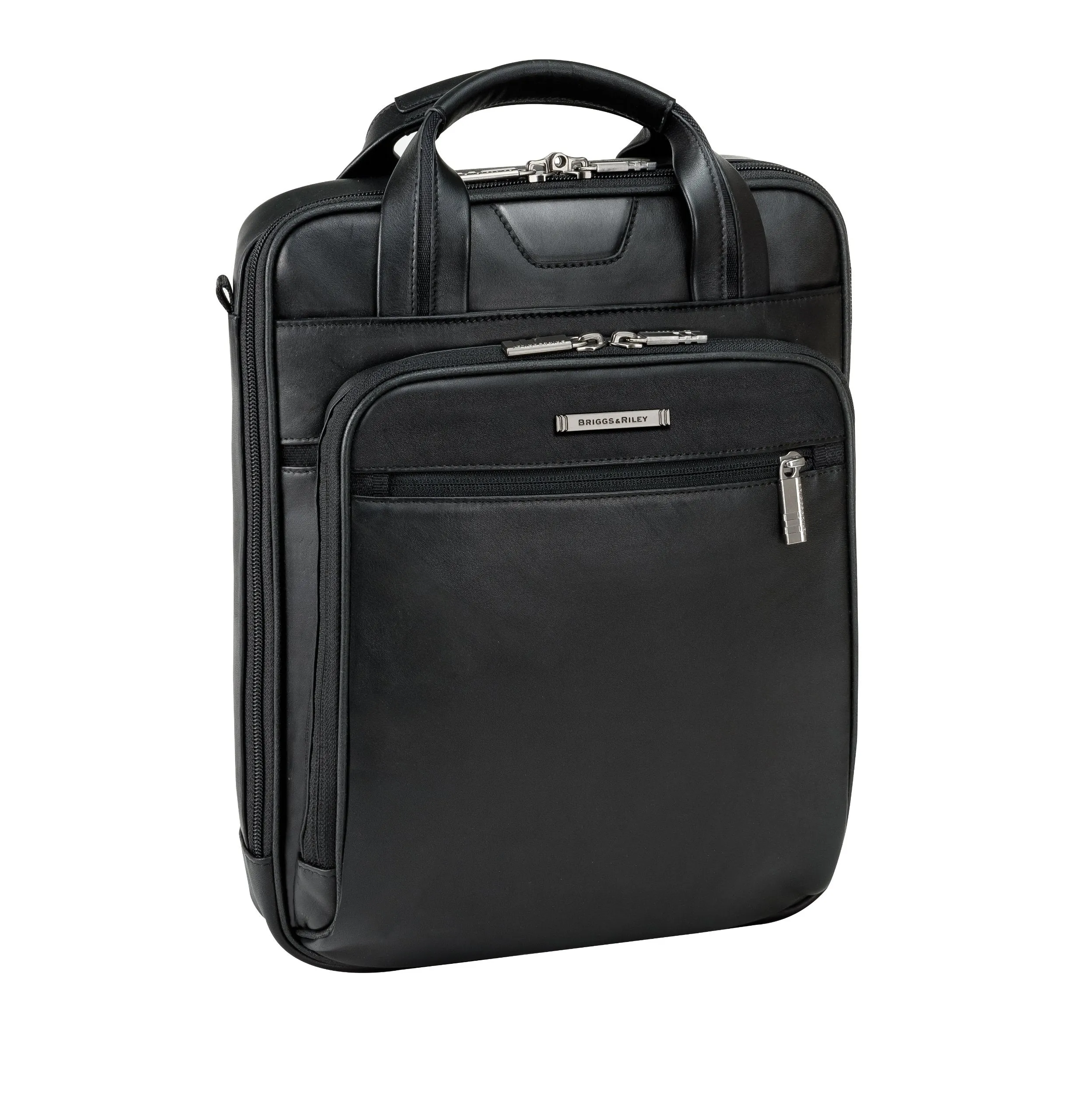 Briggs & Riley @work Small Slim Vertical Leather Brief
