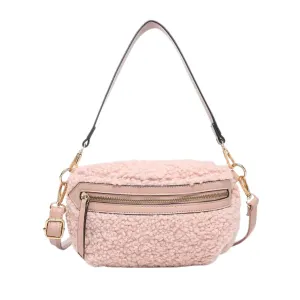 Brookie Sherpa Convertible Bag In Pink
