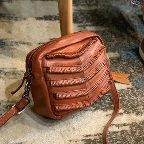 Brown Women's Small Side Bag Satchel Vintage Green Shoulder Bag Square Crossbody Bag for Ladies